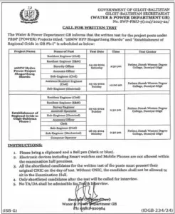 Wapda Gilgat Baltistan amazing jobs 2024